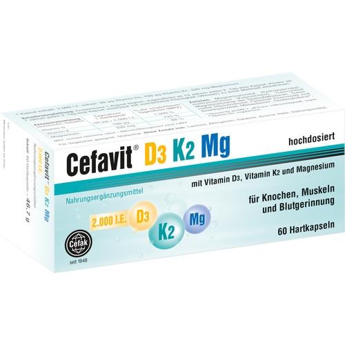 CEFAVIT D3 K2 Mg 2.000 I.E. Hartkapseln