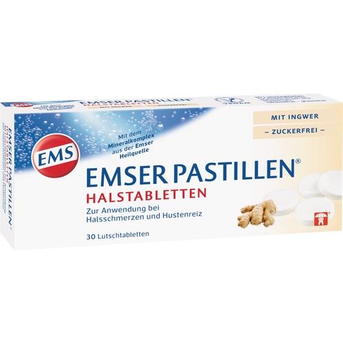 EMSER Pastillen Halstabletten m.Ingwer zuckerfrei