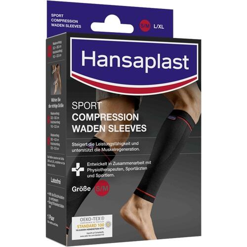 HANSAPLAST Sport Compression WadenSleeves Gr.M 2 St besamex
