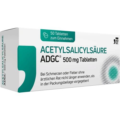 ACETYLSALICYLSÄURE ADGC 500 mg Tabletten ACETYLSALICYLSÄURE ADGC 500 mg Tabletten