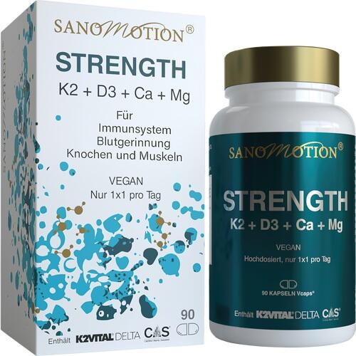 SANOMOTION STRENGTH K2+D3+Ca+Mg vegan Kapseln