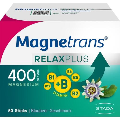 MAGNETRANS Relax+ 400 mg Granulat Sticks Blaubeere