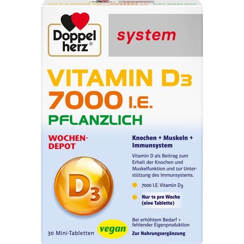 DOPPELHERZ Vitamin D3 7000 I.E. pflanzlich sys.TAB