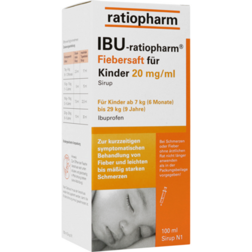 IBU-RATIOPHARM Fiebersaft für Kinder 20 mg/ml