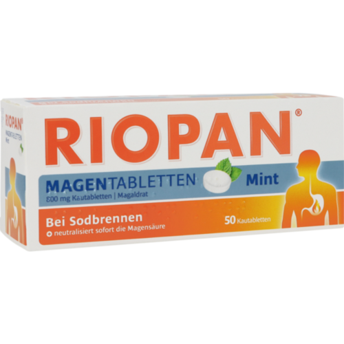 RIOPAN tabletki na żoladek 800mg, do żucia o smaku miętowym