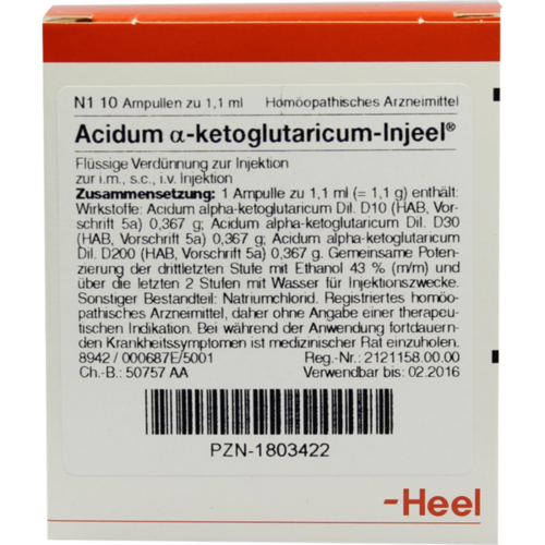 ACIDUM ALPHA-KETOGLUTARICUM Injeel Ampullen