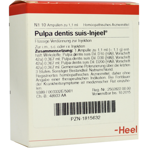 PULPA DENTIS SUIS Injeel Ampullen