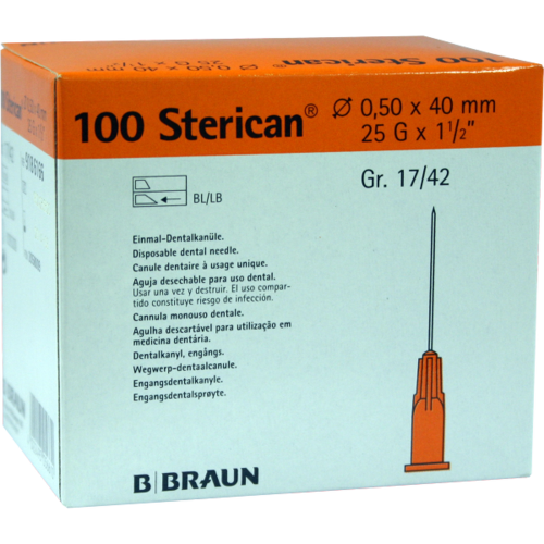 STERICAN Dentalkan.Luer 0,5x40 mm