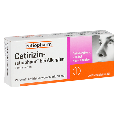 CETIRIZIN-ratiopharm bei Allergien 10 mg Filmtabl.
