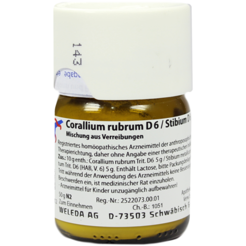 CORALLIUM RUBRUM D 6/Stibium D 6 aa