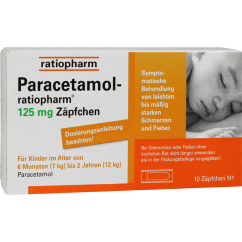 PARACETAMOL-ratiopharm 125 mg Zäpfchen