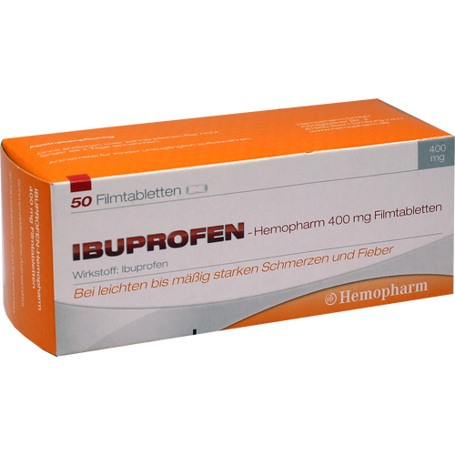 IBUPROFEN Hemopharm 400 mg Filmtabletten 50 St Schmerzen &amp; Fieber