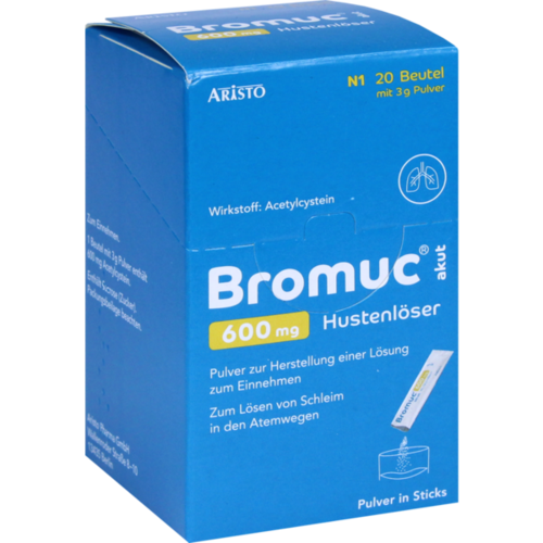 BROMUC acut 600 mg pentru calmarea tusei