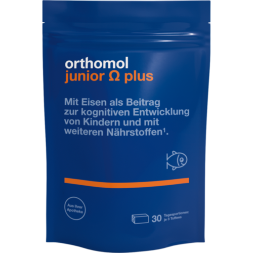 ORTHOMOL Junior Omega plus Kaudragees 30 doze zilnice