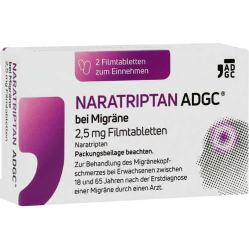NARATRIPTAN ADGC bei Migräne 2,5 mg Filmtabletten