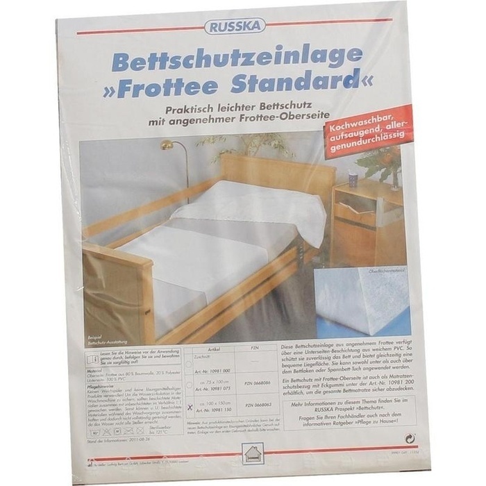 BETTSCHUTZEINLAGE Frottee Standard 100x150 cm