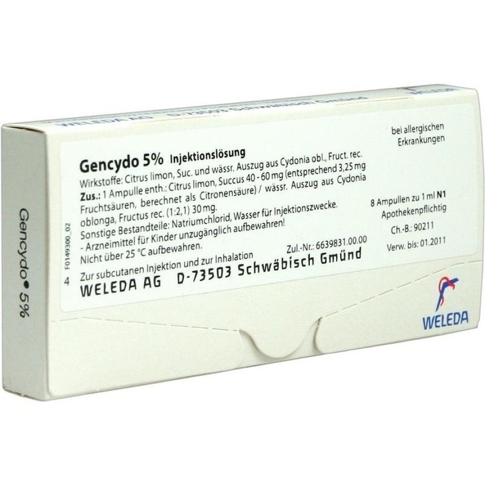 GENCYDO 5% Injektionslösung