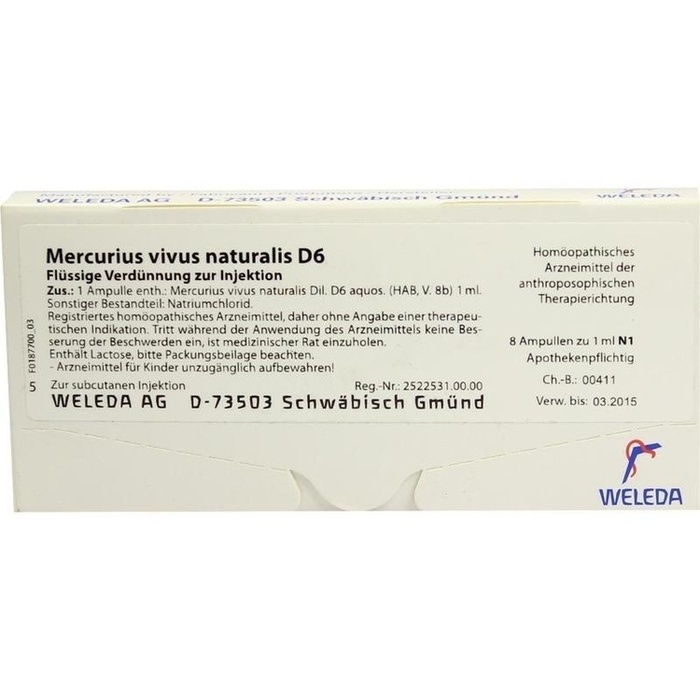 MERCURIUS VIVUS NATURALIS D 6 Ampullen