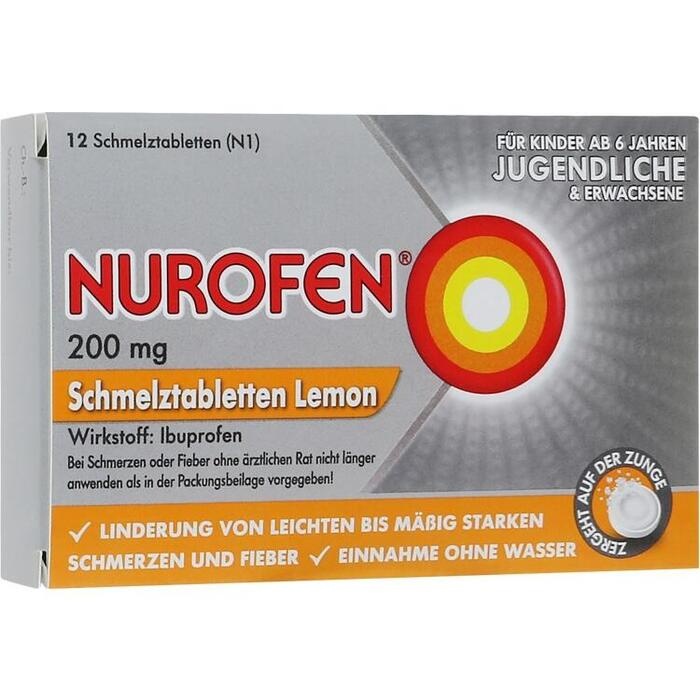 Nurofen Schmelztabltten Lemon 12 St. - Schmerzen & Fieber - Erkältung & Abwehr - Arzneimittel ...