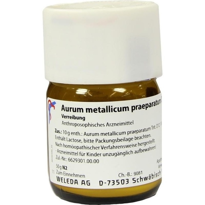 AURUM METALLICUM PRAEPARATUM D 12 Trituration