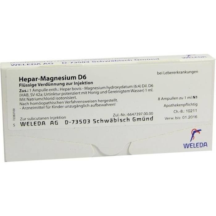 HEPAR MAGNESIUM D 6 Ampullen