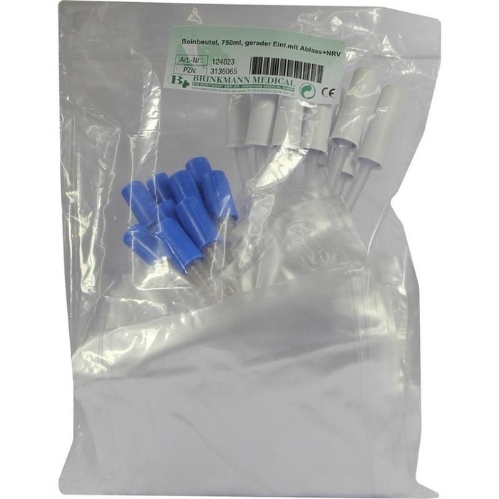 BEINBEUTEL 750 ml gerader Einl.m.Ablass+NRV BEINBEUTEL 750 ml gerader Einl.m.Ablass+NRV