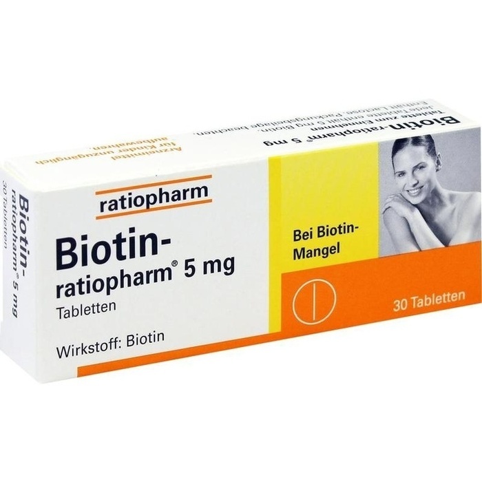 BIOTIN-RATIOPHARM 5 mg Tabletten 30 St - Haarausfall - Haare & Nägel