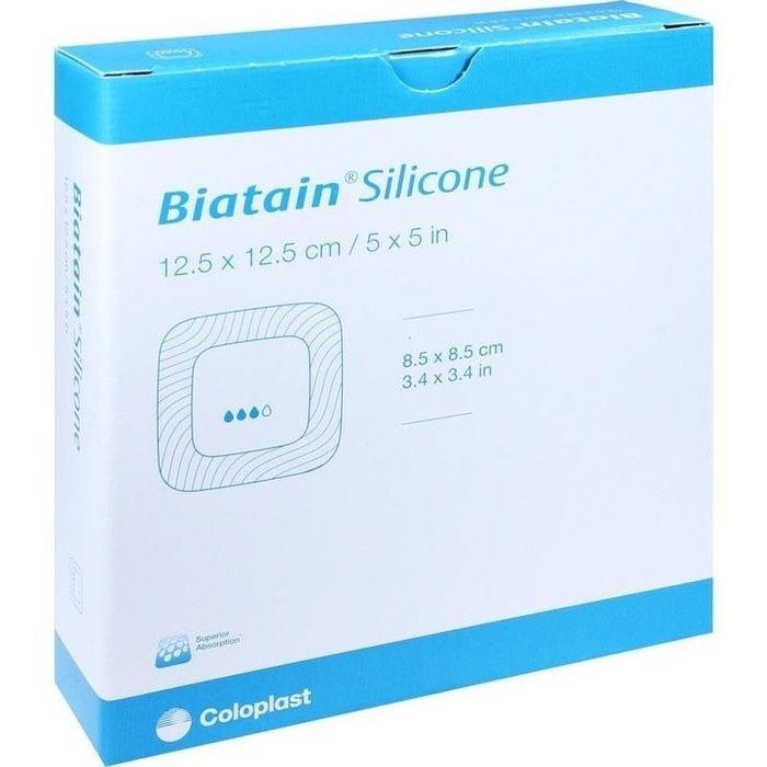 BIATAIN Silicone Schaumverband 12,5x12,5 cm