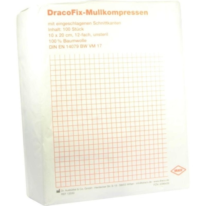 DRACOFIX OP-Kompressen 10x20 cm unsteril 12fach