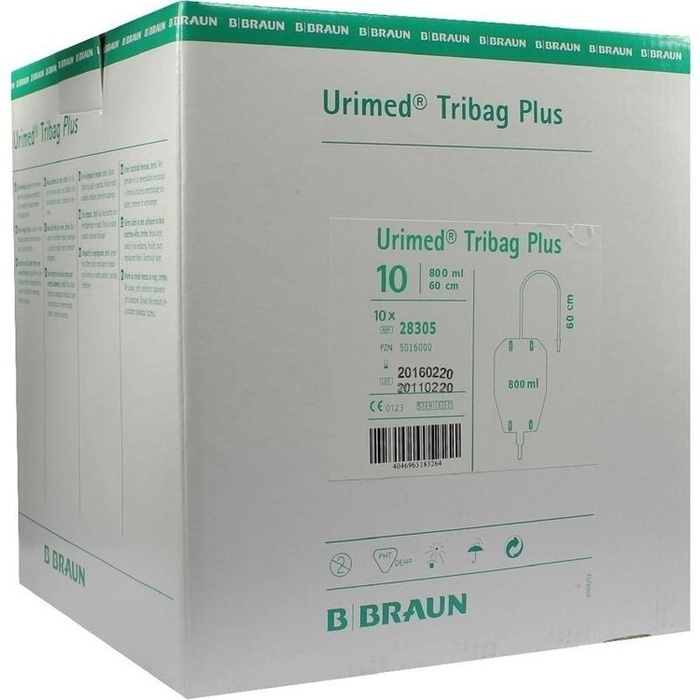 URIMED Tribag Plus Urin Beinbtl.800ml 60cm ster.