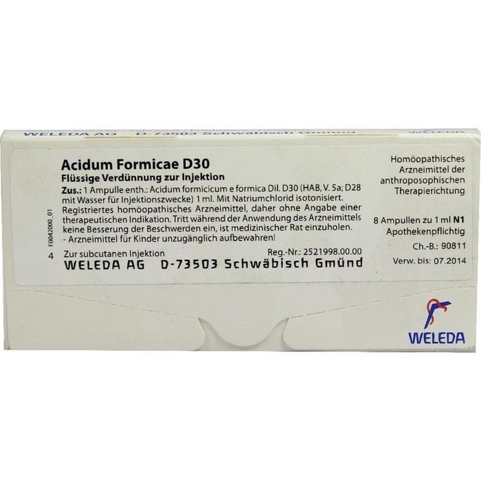 ACIDUM FORMICAE D 30 Ampullen