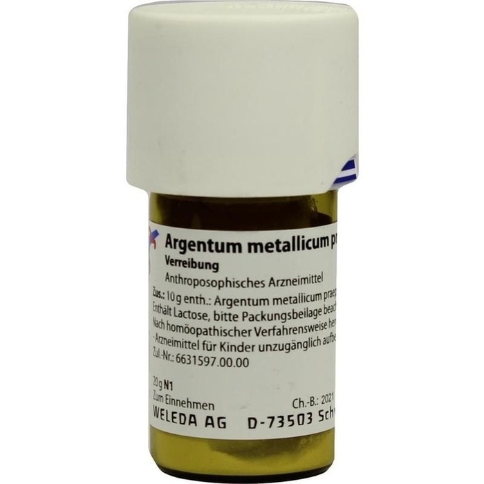 ARGENTUM METALLICUM praeparatum D 12 Trituration