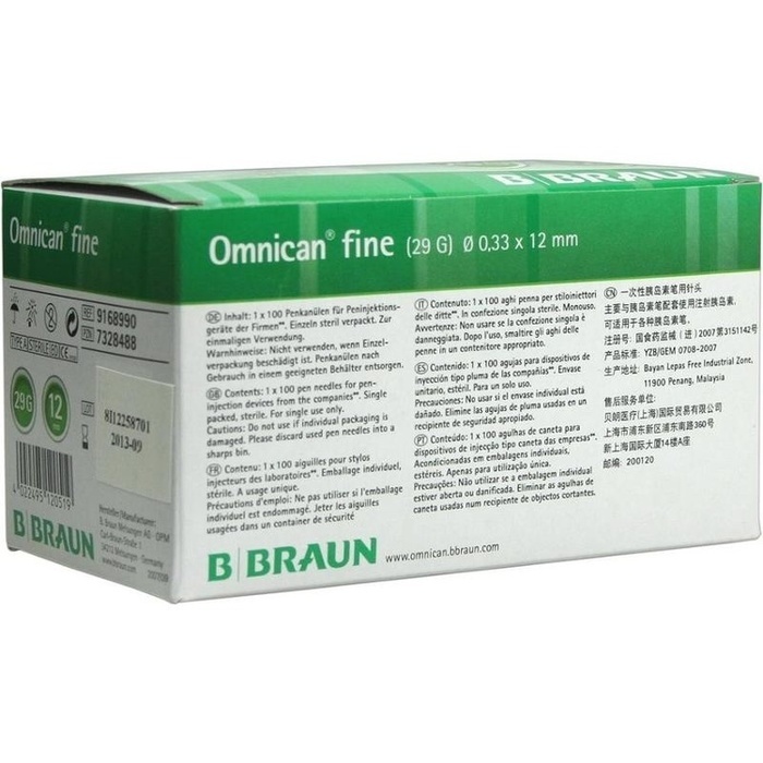 OMNICAN fine Pen Kanüle 29 G 0,33x12 mm