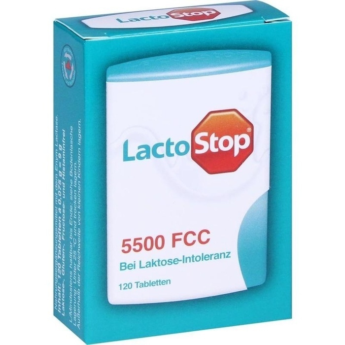 LACTOSTOP 5.500 FCC Tabletten Klickspender 120 St Magen, Darm, Leber
