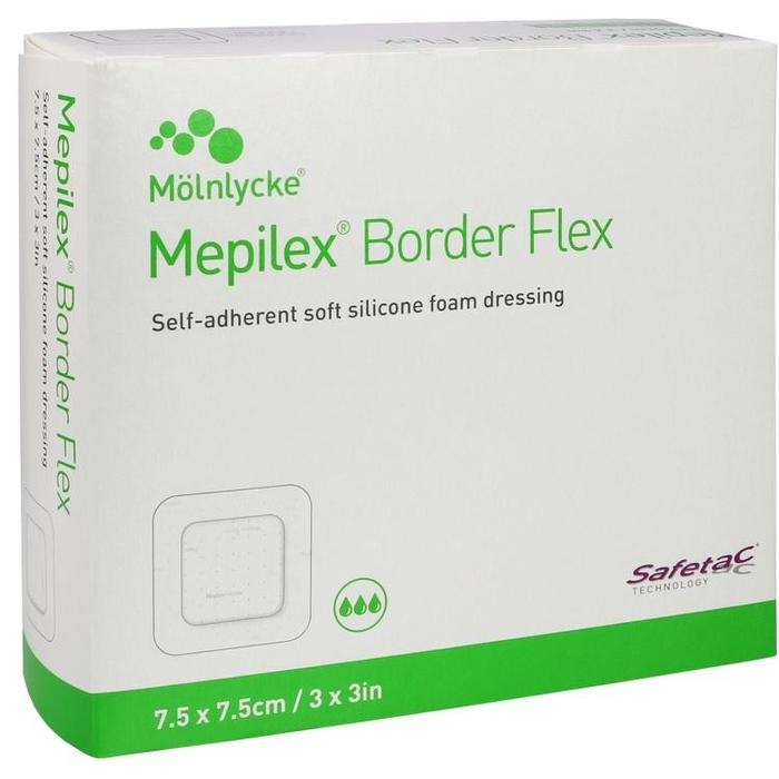 MEPILEX Border Flex Schaumverb.haftend 7,5x7,5 cm