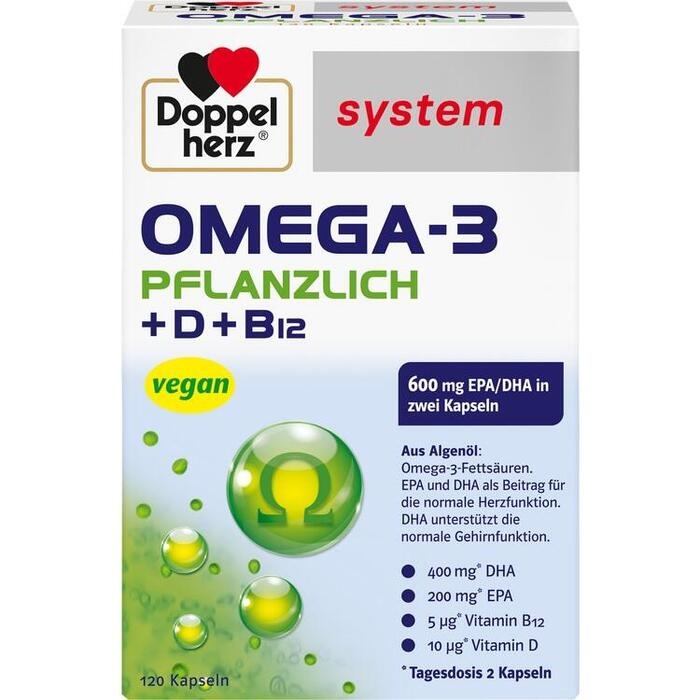 DOPPELHERZ Omega-3 pflanzlich system Kapseln