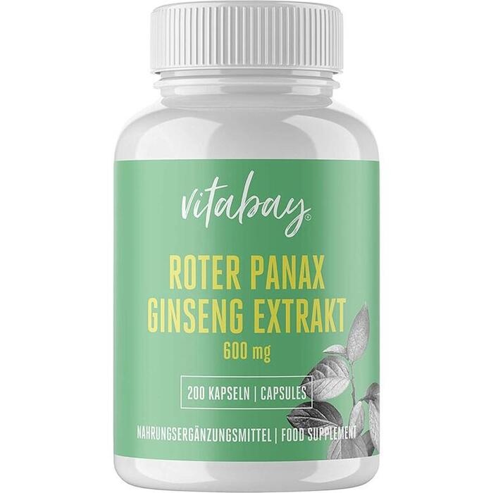 ROTER PANAX Ginseng Extrakt 600 mg vegan Kapseln