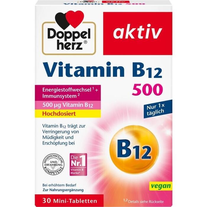 DOPPELHERZ Vitamin B12 500 Tabletten