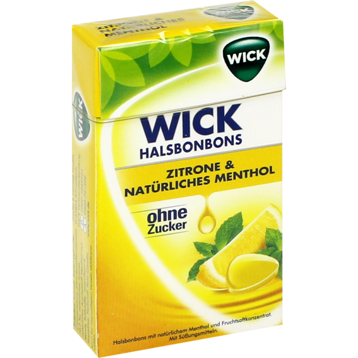 WICK Zitrone & natürliches Menthol Bonb.o.Zucker