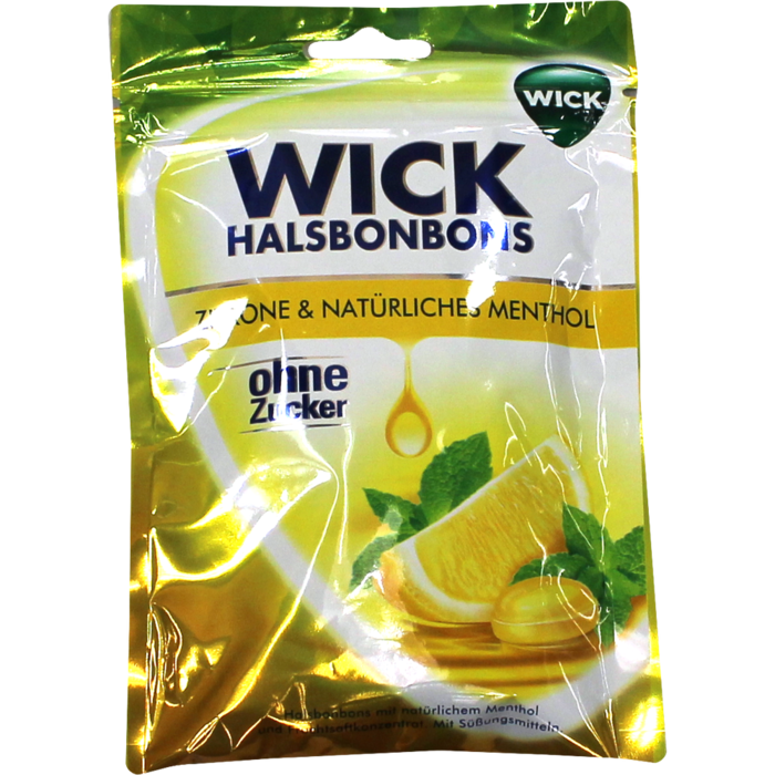 WICK Zitrone & natürliches Menthol Bonb.o.Zucker