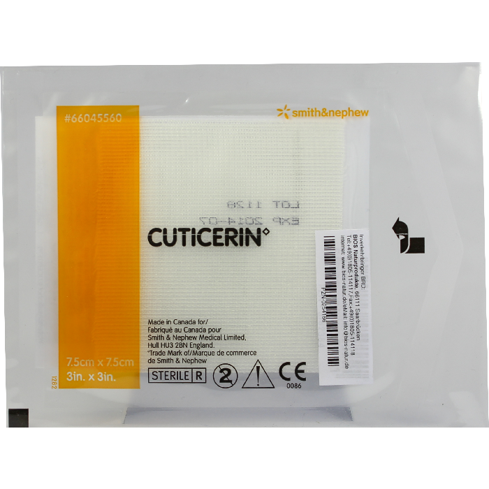 CUTICERIN 7,5x7,5 cm Gaze m.Salbenbeschichtung