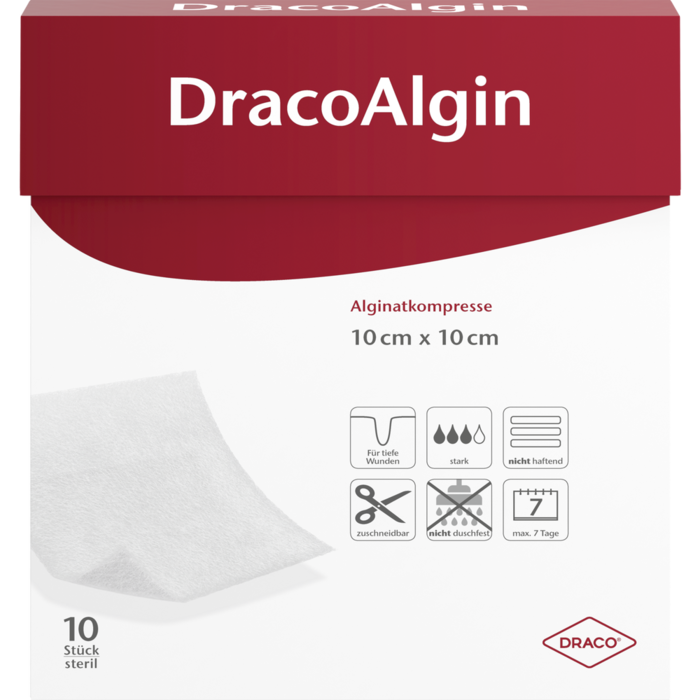 DRACOALGIN 10x10 cm Alginatkompresse
