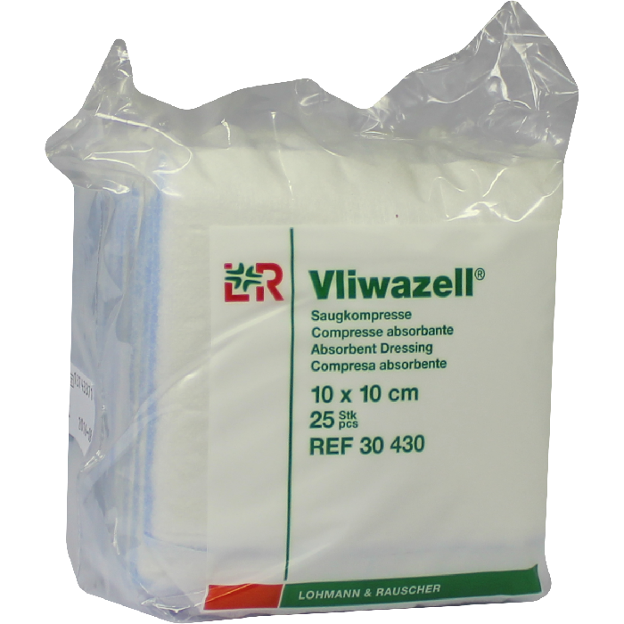 VLIWAZELL Saugkompressen unsteril 10x10 cm