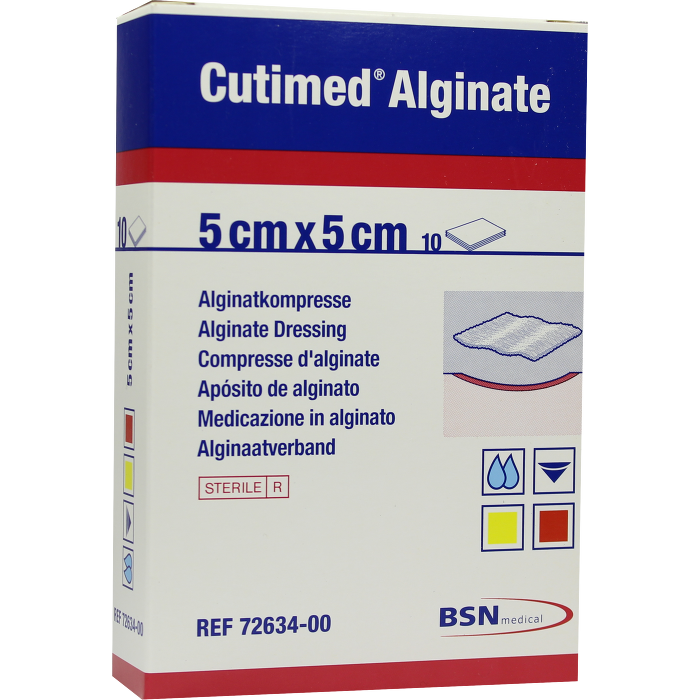 CUTIMED Alginate Alginatkompressen 5x5 cm