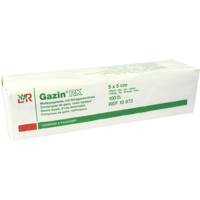 GAZIN Mullkomp.5x5 cm unsteril 16fach RK
