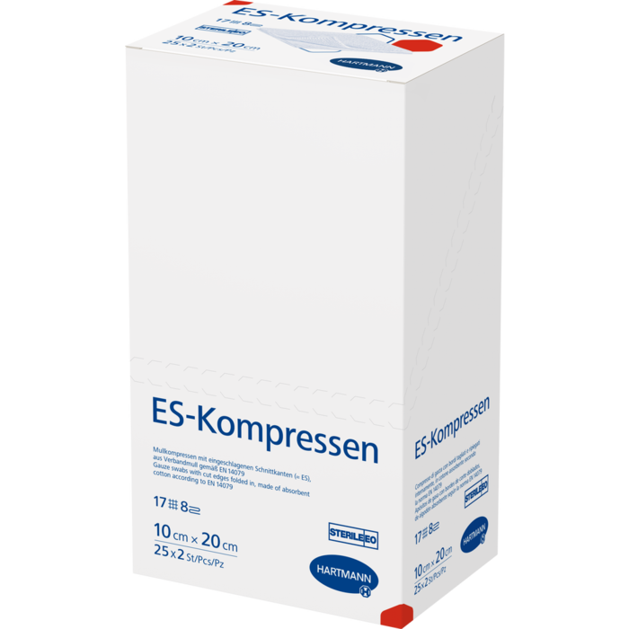 ES-KOMPRESSEN steril 10x20 cm 8fach