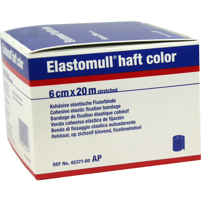 ELASTOMULL haft color 6 cmx20 m Fixierb.blau