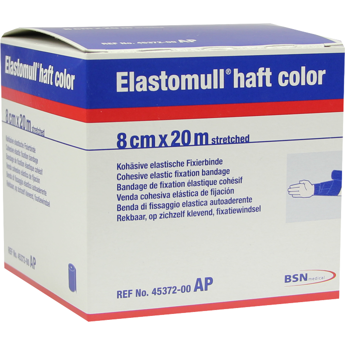 ELASTOMULL haft color 8 cmx20 m Fixierb.blau