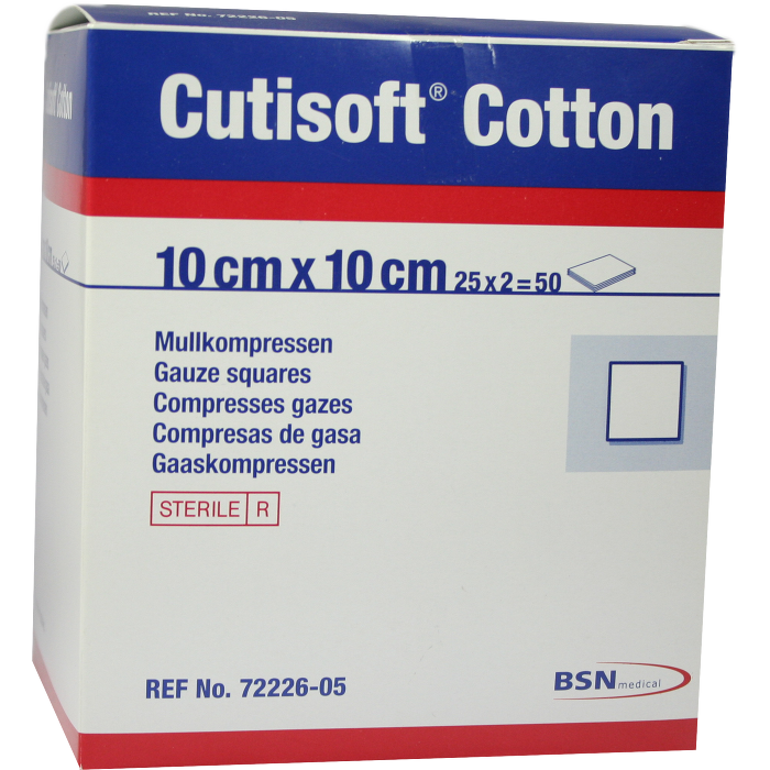 CUTISOFT Cotton Kompr.10x10 cm steril