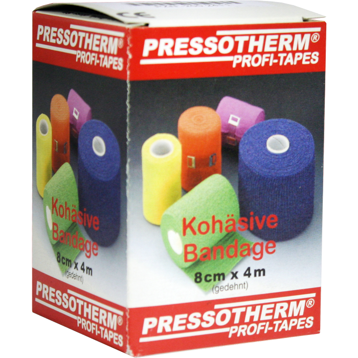 PRESSOTHERM Kohäsive Bandage 8 cmx4 m grün